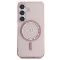 Guess Coque MagSafe IML Glitter Gradient Samsung Galaxy S25 - Rose