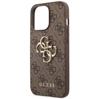 Guess Coque 4G Metal Logo Backcover Apple iPhone 13 Pro Max - Marron