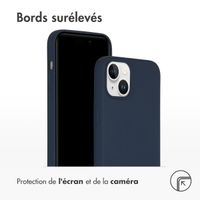 Accezz Coque Liquid Silicone iPhone 15 Plus - Bleu foncé