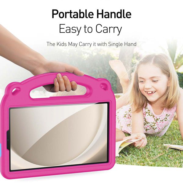 Dux Ducis Coque Panda kidsproof avec support Samsung Galaxy Tab A11 Plus / A9 Plus - Rose