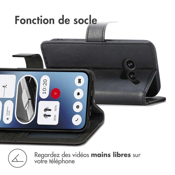 imoshion Étui de télephone portefeuille Nothing Phone (2a) / (2a) Plus - Noir