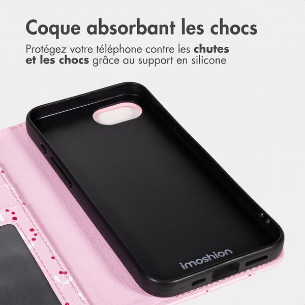 imoshion Étui de télephone portefeuille Design Apple iPhone 17e / 16e - Blush Berries