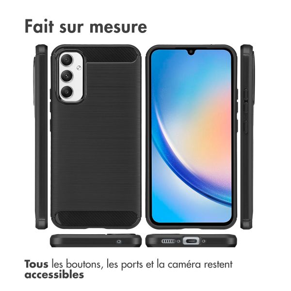 imoshion Coque Brushed Samsung Galaxy A34 (5G) - Noir