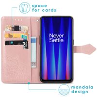 imoshion Etui de téléphone portefeuille Mandala OnePlus Nord CE 2 5G - Rose Dorée