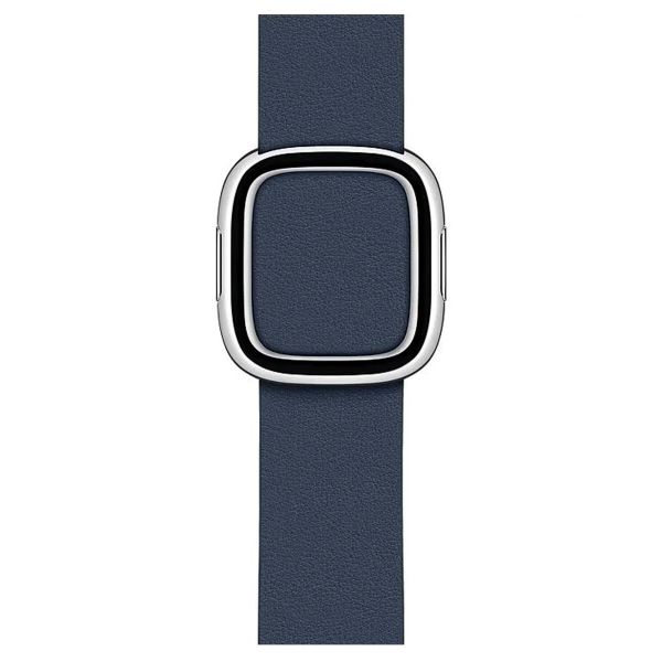 Apple Leather Band Modern Buckle Apple Watch Series 1-9 / SE - 38/40/41 mm / Series 10 - 42 mm - Taille L - Deep Sea