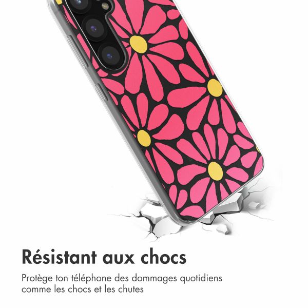 imoshion Coque design pour Samsung Galaxy S25 - Dusty Rose Flowers Connect