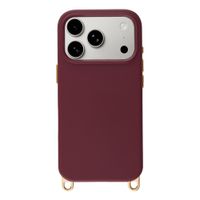 Selencia Coque arrière Rivièra avec MagSafe avec crochets amovibles Apple iPhone 17 Pro - Bold Burgundy