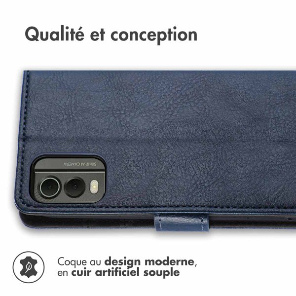 imoshion Étui de téléphone portefeuille Luxe Nokia C32 - Bleu foncé