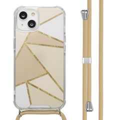 imoshion Coque Design avec cordon Apple iPhone 14 - Beige Graphic