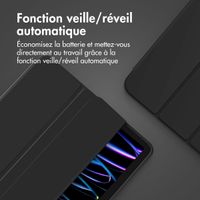 Accezz Coque tablette portefeuille Smart Silicone Apple iPad 11 (2025) 11 pouces A16 / iPad 10 (2022) 10.9 pouces - Noir