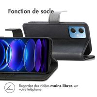 imoshion Etui de téléphone portefeuille Luxe Xiaomi Redmi Note 12 - Noir