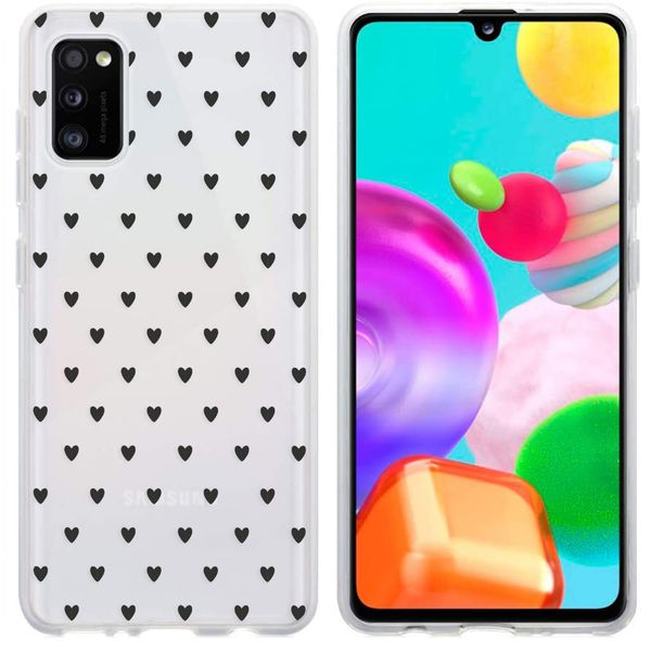 imoshion Coque Design Samsung Galaxy A41 - Cœurs - Noir