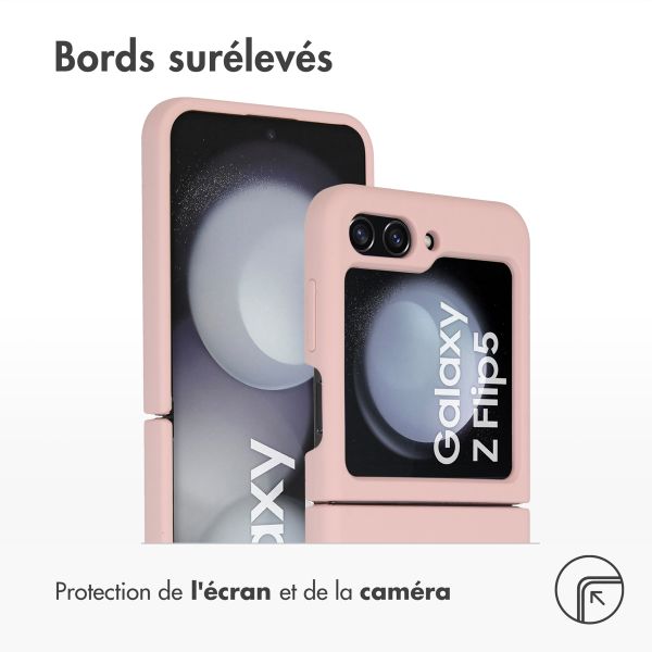 Accezz Coque Liquid Silicone Samsung Galaxy Z Flip 5 - Rose