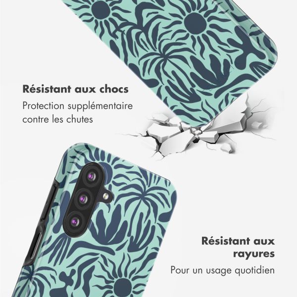 Selencia Coque arrière Vivid Samsung Galaxy A26 - Tropical Vibes Light Blue