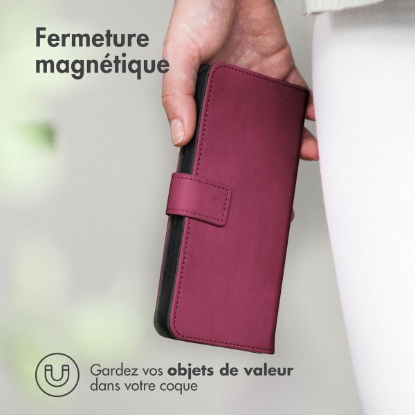 imoshion Étui de téléphone portefeuille Luxe iPhone 12 (Pro) - Bordeaux