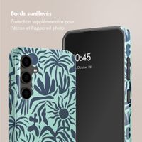 Selencia Coque arrière Vivid Samsung Galaxy S24 FE - Tropical Vibes Light Blue