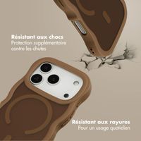 Selencia Coque arrière Wavy avec MagSafe Apple iPhone 17 Pro - Mocha Brown