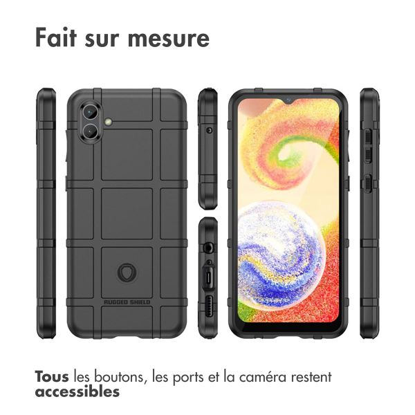 imoshion Coque Arrière Rugged Shield Samsung Galaxy A04 - Noir