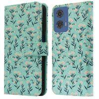 imoshion Étui de téléphone portefeuille Design Motorola Moto G04 / G24 - Blue Flowers