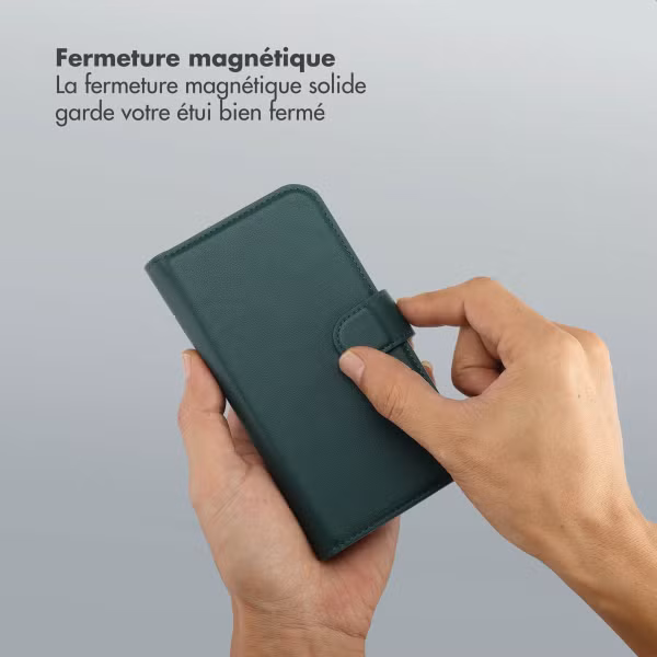 Selencia Étui portefeuille amovible Olyn avec MagSafe Apple iPhone 16 Pro - Vert