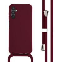 imoshion ﻿Coque en silicone avec cordon Samsung Galaxy A14 (5G/4G) - Rouge foncé