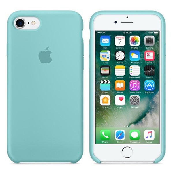Apple Coque en silicone Apple iPhone SE (2022 / 2020) / 8 / 7 - Sea Blue