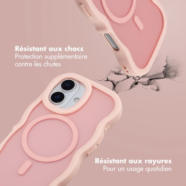 Selencia Coque arrière Wavy avec MagSafe Apple iPhone 17 - Soft Pink
