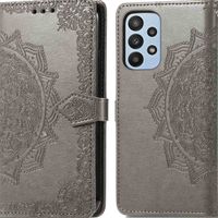 imoshion Etui de téléphone portefeuille Mandala Samsung Galaxy A23 (5G) - Gris