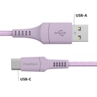 imoshion Braided USB-C vers câble USB - 1 mètre - Lilas