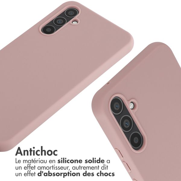 imoshion ﻿Coque en silicone avec cordon Samsung Galaxy A34 (5G) - Sand Pink