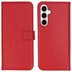 Selencia Étui de téléphone portefeuille en cuir véritable Samsung Galaxy A35 - Rouge