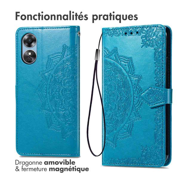imoshion Etui de télephone Mandala Oppo A17 - Turquoise