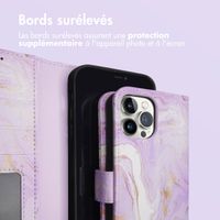 imoshion Étui de télephone portefeuille Design Apple iPhone 12 (Pro) - Purple Marble