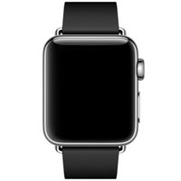 Apple Leather Band Modern Buckle Apple Watch Series 1 á 9 / SE (38/40/41 mm) | Series 10 (42 mm) - Taille M - Noir