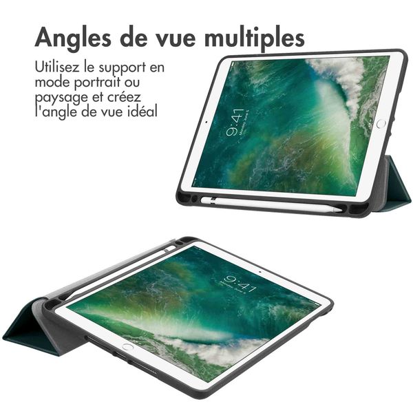 imoshion Coque tablette Trifold Apple iPad 6 (2018) 9.7 pouces / iPad 5 (2017) 9.7 pouces / Air 2 (2014)/Air 1 (2013) - Vert foncé