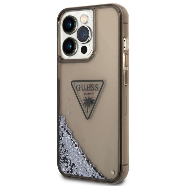 Guess Coque Liquid Glitter iPhone 14 Pro - Noir