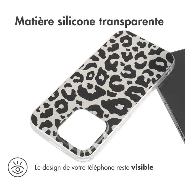 imoshion Coque Design iPhone 14 Pro - Leopard Transparent