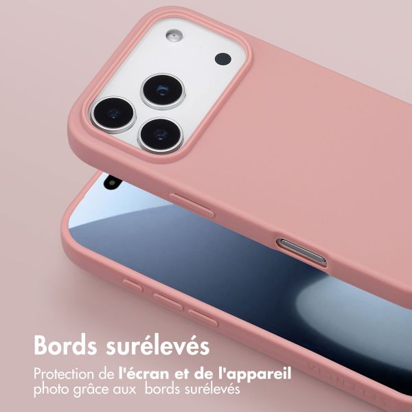 Selencia Coque silicone avec cordon amovible Apple iPhone 17 Pro - Sand Pink