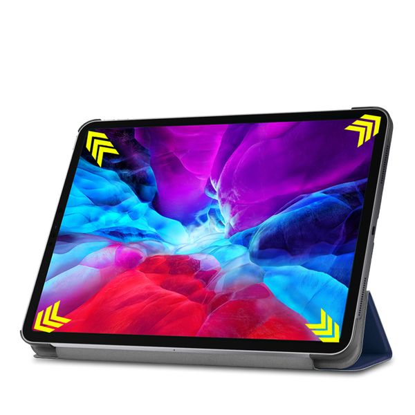 imoshion Coque tablette Trifold Apple iPad Pro 12.9 (2020) / iPad Pro 12.9 (2018) - Bleu foncé