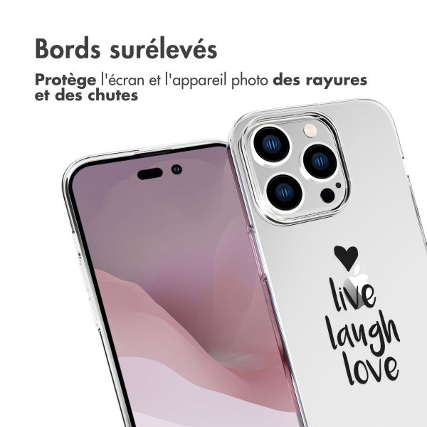 imoshion Coque Design iPhone 14 Pro - Live Laugh Love