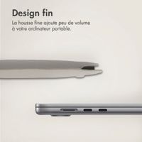 Accezz Leather Pochette ordinateur le Apple MacBook 14 pouces - Beige