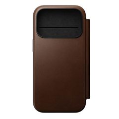 Nomad Étui de télephone portefeuille Modern Leather Folio Apple iPhone 17 Pro - Marron