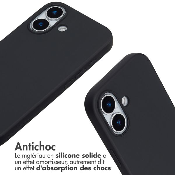 imoshion Coque en silicone avec cordon Apple iPhone 17 - Noir