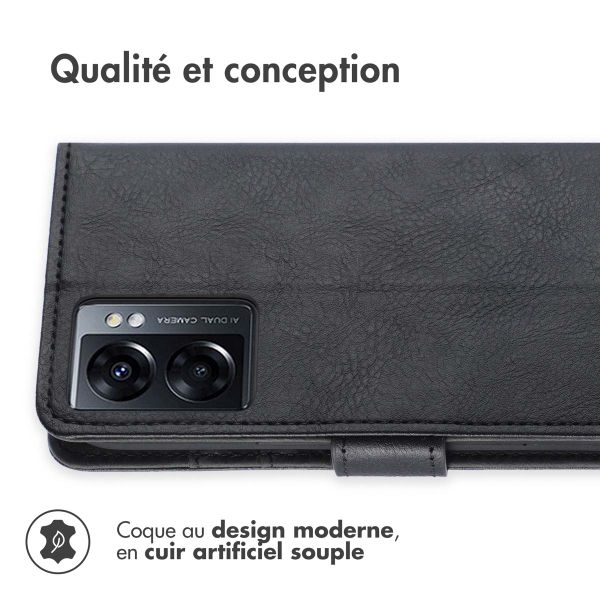 imoshion Étui de téléphone portefeuille Luxe Oppo A77 - Noir