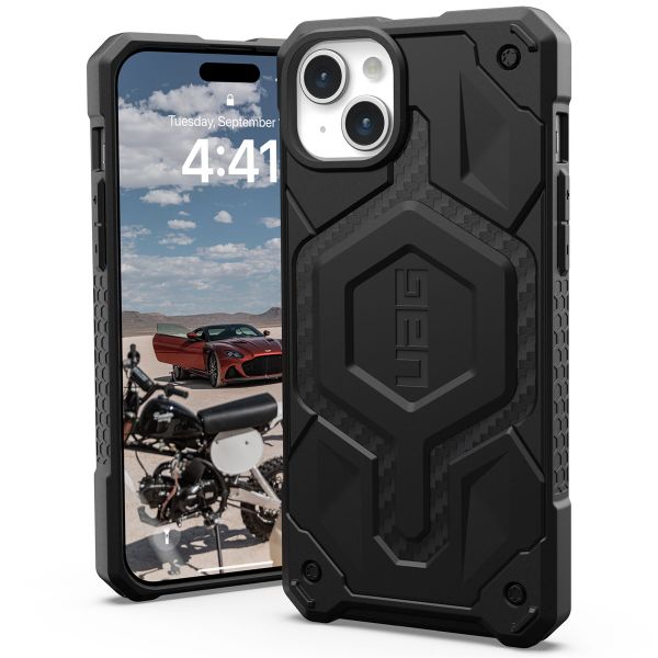 UAG Coque arrière Monarch Pro iPhone 15 Plus - Carbon Fiber