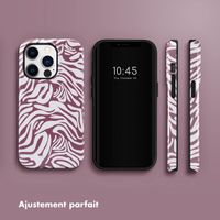 Selencia Coque arrière Vivid Apple iPhone 14 Pro - Trippy Swirl Dark Rose