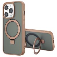 Accezz Coque Ring Stand avec MagSafe iPhone 14 Pro - Brown