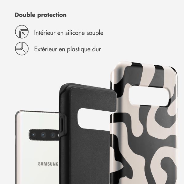 Selencia Coque arrière Vivid Tough Samsung Galaxy S10 - Art Wave Black