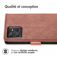 imoshion Étui de téléphone portefeuille Luxe Motorola ThinkPhone - Brun