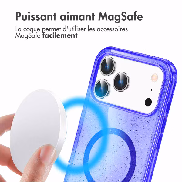 imoshion Coque Pailletée avec MagSafe Apple iPhone 17 Pro - Violet